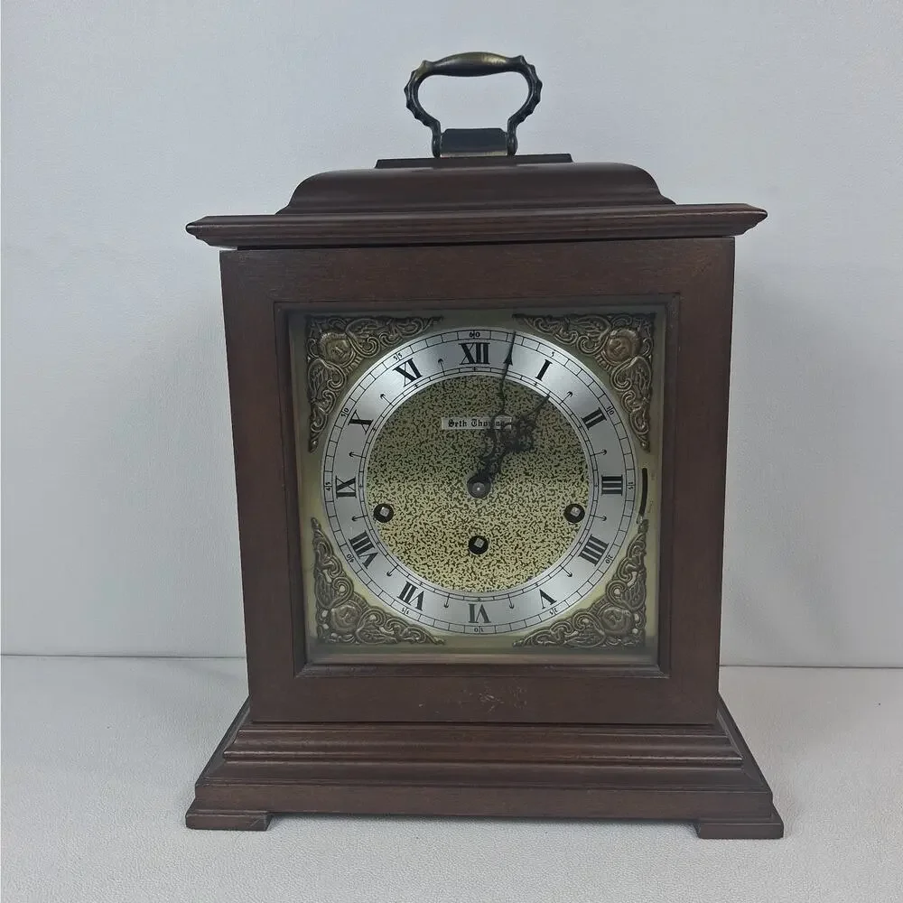 Vintage Seth Thomas Legacy 3W Mantel Clock Model 1314 German Movement Chime